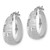Image of 19mm Sterling Silver Rhodium-plated Polish Diamond-cut Tapered SM Round Hoop Earrings