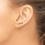 Image of 13.65mm Sterling Silver Rhodium-plated Polished Multi-color Pear CZ Ear Climber Earrings