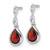 Image of Sterling Silver Rhodium-plated White Ice .01 ctw Diamond and Garnet Post Earrings