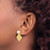 Image of 24.8mm Sterling Silver Gold-tone Hammered Freshwater Cultured Pearl Dangle Post Earrings