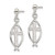Image of 26mm Sterling Silver Polished Antiqued & Textured Ichthus & Cross Post Dangle Earrings