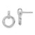 Image of Sterling Silver Rhodium-plated White Ice .09ctw Diamond Three Rings Post Earrings