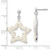 29mm Sterling Silver Rhodium-plated & Ferido Stellux Crystal Star Post Dangle Earrings