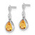 Image of Sterling Silver Rhodium-plated White Ice .01 ctw Diamond and Citrine Post Earrings