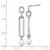 Image of 37mm Sterling Silver Rhodium-plated Link with Freshwater Cultured Pearl Dangle Earrings
