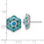 Image of 14.25mm Sterling Silver Rhodium-plated Blue/Green Nano Crystal and CZ Floral Post Earrings