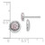 Image of 8.4mm Sterling Silver Rhodium-plated Pink Crystal Cluster w/ CZ Halo Jacket Post Earrings