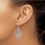 Image of 49mm Sterling Silver Rhodium-plated Diamond-cut Fancy Intertwined Circles Dangle Earrings