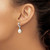 Image of 24.38mm Sterling Silver Rhodium-plated 8-9mm White Teardrop Freshwater Cultured Pearl Earrings