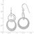 Image of 44mm Sterling Silver Rhodium-plated Polished & Textured Interlocking Circle Dangle Earrings