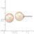 Image of 9-10mm Sterling Silver Rhodium-plated 9-10mm Pink Round Freshwater Cultured Pearl Post Earrings