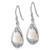 Image of 33.3mm Sterling Silver Rhodium-plated Polished Mother-of-pearl Filigree Teardrop Dangle Earrings Image of 33.3mm Sterling Silver Rhodium-plated Polished Mother-of-pearl Filigree Teardrop Dangle Earrings