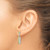 Image of 28mm Sterling Silver w/ Gold-tone Vermeil Polished & Textured Light Green CZ Hearts Post Dangle Earrings