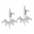 Image of 18mm Sterling Silver Rhodium-plated CZ Bar & Spikes Front & Back Post Earrings