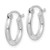 Image of 14mm Sterling Silver Rhodium-plated 2mm Round Hoop Earrings QE4375
