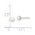 Image of 3-4mm Sterling Silver Rhodium-plated 3-4mm White Freshwater Cultured Button Pearl Stud Earrings
