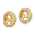 Image of 14mm 14K Yellow Gold A Diamond Earrings Jacket XJ36A