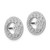Image of 13mm Sterling Silver Rhodium-plated Diamond Earrings Jacket QJ126