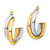 Image of 20mm 14k Two-tone Gold Polished Double J-Hoop Earrings Jackets XY660 Image of 20mm 14k Two-tone Gold Polished Double J-Hoop Earrings Jackets XY660