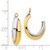 Image of 20mm 14k Two-tone Gold Polished Double J-Hoop Earrings Jackets XY660 Image of 20mm 14k Two-tone Gold Polished Double J-Hoop Earrings Jackets XY660