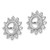 Image of 14mm Sterling Silver Rhodium-plated Diamond & White Topaz Earrings Jacket QJ104APR Image of 14mm Sterling Silver Rhodium-plated Diamond & White Topaz Earrings Jacket QJ104APR
