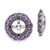 Image of 13mm Sterling Silver Rhodium-plated Amethyst & Black Sapphire Earrings Jacket QJ130FEB