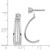 Image of 21mm 14K White Gold J Hoop Polished w/CZ Stud Earrings Image of 21mm 14K White Gold J Hoop Polished w/CZ Stud Earrings