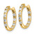Image of 20mm 14K Yellow Gold AAA Diamond Hinged Hoop Earrings XE865AAA