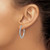 Image of 29mm 14k White Gold Diamond Milgrain Hinged Hoop Earrings EM4280-055-WA