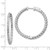Image of 30mm 14k White Gold Diamond Round Hoop w/Safety Clasp Earrings XE2010WAA