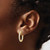 Image of 20mm 14K Yellow Gold Diamond Round Hoop w/Safety Clasp Earrings XE1990AA