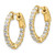 Image of 14mm 14K Yellow Gold Diamond Round Hoop w/Safety Clasp Earrings XE2005AA