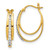 Image of 20mm 14K Yellow Gold Diamond Hoop Earrings