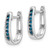 Image of 14mm 14k White Gold Diamond 3mm Hinged Hoop Earrings