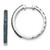 Image of 22mm 14k White Gold Blue Diamond 2.2mm Hinged Hoop Earrings