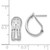 Image of 16mm 14k White Gold 2-row Baguette Diamond Omega Back Hoop Earrings