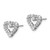Image of 9mm 14k White Gold Diamond Heart Earrings EM5529-050-WA