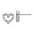 Image of 9mm 14k White Gold Diamond Heart Earrings EM5529-050-WA