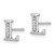 Image of 8mm 14k White Gold Diamond Initial L Earrings EM4170L-003-WA