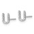 Image of 7mm 14k White Gold Diamond Initial U Earrings EM4169U-008-WA