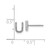 Image of 7mm 14k White Gold Diamond Initial U Earrings EM4169U-008-WA