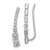 Image of 20mm 14k White Gold Diamond Ear Climber Earrings EM4155-050-WA