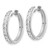 Image of 21mm 14k White Gold Diamond Hinged Hoop Earrings EM4265-100-WA