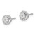 Image of 6mm 14k White Gold Diamond Cluster Post Earrings EM5454-050-WA