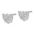 Image of 8mm 14k White Gold Diamond Lotus Flower Earrings EM3810-005-WA
