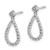Image of 18mm 14k White Gold Diamond Teardrop Post Earrings EM5550-025-WA