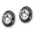 Image of 11mm 14k White Gold 1/3ct Black Diamond Earrings Jackets EJM5298-BK-030-WA
