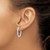 Image of 18mm 14k White Gold Diamond Round Hoop w/Safety Clasp Earrings XE1994WAA