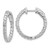 Image of 18mm 14k White Gold Diamond Round Hoop w/Safety Clasp Earrings XE1994WAA
