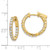 Image of 14mm 14K Yellow Gold Diamond Round Hoop w/Safety Clasp Earrings XE1993AA